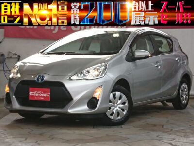 🚗  アクア　Ｌ　後期型　月々2万円台！！～☆高年式　 　総合評価優良車!! ブレーキアシスト機能搭載!!世界トップの低燃費37.0km／L（JC08モード走行燃費）!! 　