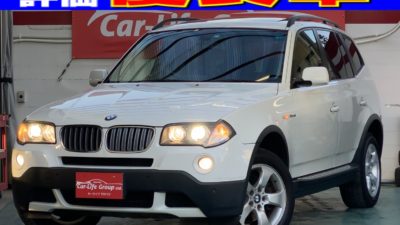 BMW X3　x DRIVE 25si<br>    ★車検２年付★４ＷＤ★納車時タイヤ４本新品😳<br>◎サンルーフ　◎パワーシート　 ◎人気のアルピンホワイト　 大人気のＢＭＷ ＳＵＶが入庫しました🤗<br>🚵山だ🏄‍海だキャンプに大活躍😊アウトドアファン待望の一台です🙆‍　