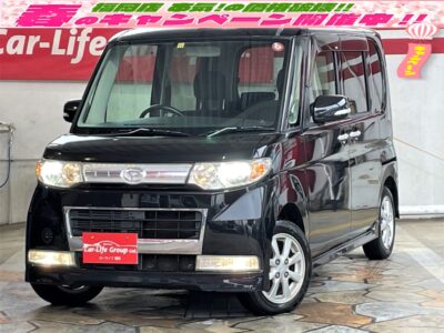 タントカスタム　☆Ｘ・リミテッド☆人気のピラーレス・左側パワースライドドアータイプ！！月々２２,０００円～ＯＫ！！明るいキセノンヘッドライト標準装備！！楽々キーフリーシステム！！低価格ハイトワゴン！！ナビ取付プラン有ります!(^^)!★車検２年付★