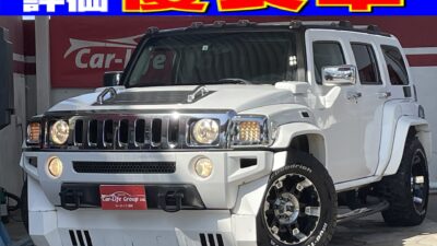 ハマー　H３　✨アメ車最強4WD！！フルカスタム車輌！！ローダウン！！ＸＤSERIES17インチAW！！三井物産ディーラー車✨　ストラーダHDDナビ地デジフルセグ走行中視聴可！！サンルーフ&レザーシート&バックカメラ等装備充実( ^)o(^ )アメ車らしいワイドなボディーで走破性も高い車輌！！ヒッチメンバーも付いてます！！安心の納車時新品タイヤ(^_-)-☆