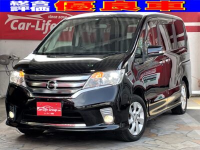 セレナ　☆ハイウェイスター・Ｊパッケージ☆両側パワスラ・クルコン搭載車！！ｂｌｕｅｔｏｏｔｈ・フルセグ内蔵純正ナビ！！人気の２６セレナ月々２万円台～ＯＫ！！☆総合評価優良車☆