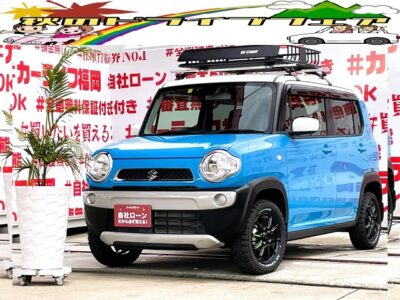 HUSTLER　ハスラー　Ｇ【カスタム】レーダーブレーキサポート搭載！！問合せ多数によりツートンブルーカラー🚙軽自動車ＳＵＶハスラー再入庫✨❕❕クロカン用新品１４ＡＷ＆ＭＴタイヤ装着済＆新品ルーフラック＆キャリア装着済み！！メディア機能多彩・クラリオン🗾ＨＤＤナビ・📀ＤＶＤ・💽ＭＳＶ・📞Ｂｌｕｅｔｏｏｔｈ・フルセグ内臓📺安全サポート・レーダーブレーキサポート付・楽々プッシュスタート＆スマートキー🔘冬には必須アイテム・運転席シートヒーター💺🚗福岡店専用HPでも在庫確認可能‼✨ 【carlifegroup.fukuoka.jp/】で検索🕵️‍♂️