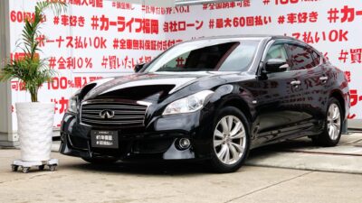 FUGA フーガ　Y51 250GTタイプP　🌟フロント大型オプションバンパー★上級スポーツグレード★高級スポーツセダン🚗全席パワーシート、シートエアコン、シートヒーター付きで快適な乗り心地！！純正メーカーナビ・ＤＶＤ💽・Ｂｌｕｅｔｏｏｔｈ📞・フルセグ走行中視聴可🎶本革シートで高級感も◎💺パワーシート💺駐停車も安心のバック&サイドカメラ📹✨車検２年付✨🚗福岡店専用HPでも在庫確認可能‼✨ 【carlifegroup.fukuoka.jp/】で検索🕵️‍♂️