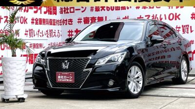 CROWN　クラウン　アスリート　＂迫力のグリル一体型バンパー・２１０型再入庫＂💎月々５万円台～購入ＯＫ💎トヨタマルチオペレーションタッチ👆エアコンシステム🌀純正ＳＤナビ🗾ＤＶＤ💿Ｂｌｕｅｔｏｏｔｈ🎶📱📞フルセグＴＶ内蔵型📺走行中映像視聴可能👀ＨＩＤヘッドライト＆純正ＬＥＤフォグランプ採用💡夜間視野性もバッチリ😊🔦安心のドライブレコーダー付きで常時録画🎥納車時新品タイヤ装着🌈総合評価優良車🌈🚗福岡店専用HPでも在庫確認可能‼✨ 【carlifegroup.fukuoka.jp/】で検索🕵️‍♂️