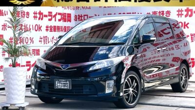 ESTIMA　HYBRID　エスティマHV　X　4WD⛺✨総合評価優良車✨大人気7人乗り‼‼‼月々3万円台～💣フルセグTV・DVD走行中視聴可のトヨタ純正ナビ📺Bluetoothオーディオも接続可能🎵乗り降り便利な両側パワースライドドア🚪2列目キャプテンシート&オットマンによるVIPな室内💺3列目シート床下に収納可能で沢山のお荷物積み込み可能👜ビルトインETC &クルーズコントロール付きで高速道路・長距離運転も楽々快適👍🚗福岡店専用HPでも在庫確認可能‼✨ 【carlifegroup.fukuoka.jp/】で検索🕵️‍♂️