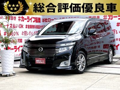 ELGRAND エルグランド 250ハイウェイスター 【総合評価優良車】＂月々３万円台～お支払ＯＫ👛・５２エルグランドブラックカラー再入庫＂純正メーカナビ🗾ＤＶＤ💿Ｂｌｕｅｔｏｏｔｈ🎶📱📞フルセグＴＶ内蔵型📺走行中映像視聴可能👀アラウンドビューモニターが駐車機能を全面サポート🎦楽々駐車🚗７人乗りキャプテンシート・オットマン付💺アルパインフリップダウンモニター付でシアター空間も演出📺リアサイドシェード付きでプライバシー・ＵＶ効果もバッチリ🌞🌈車検２年付🌈🚗福岡店専用HPでも在庫確認可能‼✨ 【carlifegroup.fukuoka.jp/】で検索🕵️‍♂️