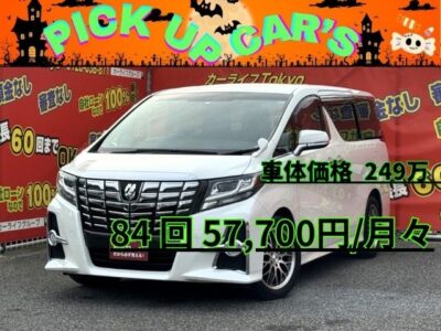 ALPHRD　アルファード　250S　【総合評価優良車】　✨ワンオーナー✨　8人乗りモデル！　月々6万円台～😆　トヨタ純正SDナビ🗾ワンセグTV📺Bluetoothオーディオでスマホから音楽再生🎶　駐車時に安心のクリアランスソナー&バックカメラ👀　荷物の出し入れなど便利な両側スライドドア！左側電動スライドドア😊　✨車検2年付✨　🌜TOKYO店専用HPにて更新中❗ carlifegroup.tokyo.jpで検索🕵️‍♂️🌛《1年保証付》