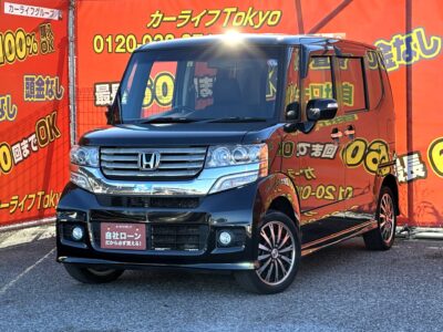 N-BOX　カスタム　G　ターボパッケージ　４WD　💖ワンオーナー車💖　走行距離6万キロ台～！！😊　ギャザースメモリーナビ🗾ワンセグTV走行中視聴可📺ＤＶＤ📀　駐車時に超！安心のバックカメラつき！　両側パワースライドドアで乗り降りも楽々できます👌　驚くほど広い後席で大人の方もゆったりお乗りいただけます🧸　🌜TOKYO店専用HPにて更新中❗ carlifegroup.tokyo.jpで検索🕵️‍♂️🌛《1年保証付》