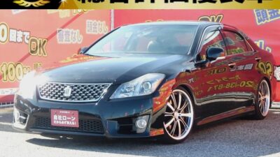 CROWN クラウン アスリート　Gパッケージ【後期型】【カスタム】【総合評価優良車】人気上級グレードタイプ！！月々３万円台～ＯＫ👛フルセグTV･DVD視聴可能なマルチHDDナビ📺📀Bluetoothオーディオ視聴可能🎶ステアリングスイッチやクルーズコントロールなど手元の操作で便利に使える機能がたくさん👍高級感あふれる本革シートにシートヒーター＆シートエアー＆パワーシートで快適です💺車高調ローダウン🔧見た目インパクトUP＆ ANHELO１９インチＡＷ装着済✨納車時タイヤ4本新品装着✨🌛TOKYO店専用HPにて更新中❗ carlifegroup.tokyo.jpで検索🕵️‍♂️🌛《1年保証》