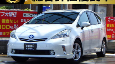 PRIUS　プリウスα　G　【総合評価優良車】　～3列シート7人乗りtype～　上級のGグレードで装備充実✨　純正HDDナビでフルセグTV・DVD視聴可能はもちろん、Bluetoothオーディオも接続可能です📱　黒革調シートカバーで車内の雰囲気もGood👍　前後にドライブレコーダー搭載で普段も安心して運転できますね😉　上級グレードご希望の方は是非💡　🌜大阪店専用HPも要チェック❗carlifegroup.jp で検索🕵️‍♂️　Instagram・Twitter・TikTokも随時更新中❗❗🌛《1年保証付》