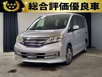 SERENA　セレナ　ライダーＪパッケージ【特別限定車】【総合評価優良車】 ❗❗車検2年付❗❗納車時新品タイヤ装着❗❗ライダー専用バンパーやオーテックAWで一味違うカッコよさです⭐純正メモリーナビ　Bluetooth接続　地デジフルセグ走行中視聴可能です🚗スマートキー＆プッシュスタートでエンジン始動も楽々😁左側パワースライドドア❗❗TOKYO店専用HPにて更新中❗ carlifegroup.tokyo.jpで検索🕵️‍♂️🌛《1年保証付》