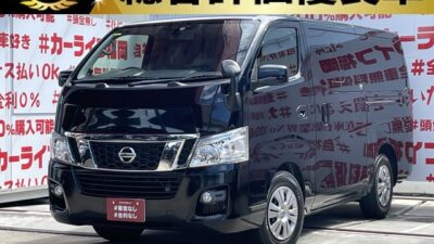 CARAVAN NV350　キャラバン　プレミアムGX【総合評価優良車】両側スライドドアで荷物の出し入れ＆乗り降りラクラク!🚪両側オートクロージャ―装備🎉社外ナビ🗾ＤＶＤ📀Ｂｌｕｅｔｏｏｔｈ🎶📞フルセグＴＶ内蔵型📺アルパイン10.1インチフリップダウンモニター付・リアのエンタメも快適に視聴📺仕事だけでなく趣味やレジャーにも🌞最大積載量１，０００ｋｇ📦ワンオーナー車🚗福岡店専用HPでも在庫確認可能‼✨ 【carlifegroup.fukuoka.jp/】で検索🕵️‍♂️