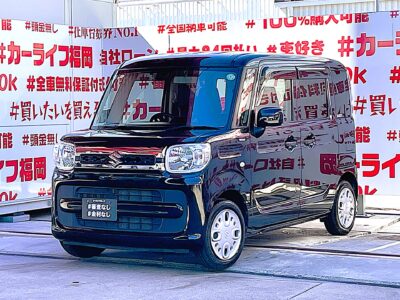 SPACIA　HYBRID 　スペーシアハイブリットX 　安心・安全機能🚨デュアルセンサーブレーキサポート搭載👀両側パワースライドドアで乗り降りや荷物の出し入れラクラク👪ストラーダメモリーナビ🗾ＣＤ📀Ｂｌｕｅｔｏｏｔｈ🎶📱📞ワンセグＴＶ内蔵型📺リアサイドシェード＆スリムーサーキュレーター付🌀リアシートも快適に乗車できます🌈ハイトワゴンで室内空間広々♪🤩　リアラゲッジスペースもシートを倒せば広々で荷物も沢山乗ります✨🚗福岡店専用HPでも在庫確認可能‼✨ 【carlifegroup.fukuoka.jp/】で検索🕵️‍♂️