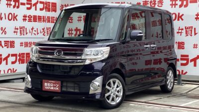 TANTO CUSTOM　タント　カスタムX　SA✨人気の600タント✨納車時、純正ＳＤナビに交換、バックカメラ装着で納車します🗾両側スライド片側パワースライドドアー機能&左センターピラーレス・開閉楽々で便利🚪乗り降りや荷物の出し入れラクラクです👪明るいＬＥＤヘッドライト＆フォグランプで夜間視野性も抜群バックカメラで駐車時の後方の安全もバッチリ📷🌈車検２年付🌈🚗福岡店専用HPでも在庫確認可能‼✨ 【carlifegroup.fukuoka.jp】で検索🕵️‍♂️
