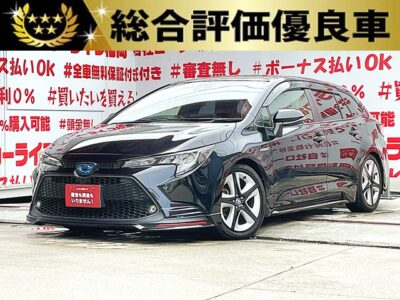 カローラツーリング　HV　G-X　4WD　【総合評価優良車】【カスタム】🌟２０２０年式・高年式車両🌟💎ラルグス車高調ローダウン・純正フロントハーフスポイラー・ＴＯＹＯＴＡ純正５０系プリウス・ツーリング１７インチＡＷ装着済💎💫💫純正ディスプレイオーディオナビ✨Ｂｌｕｅｔｏｏｔｈ接続可🎵📞走行中に前方の車両等を認識し衝突しそうな時は警報とブレーキで衝突回避と被害軽減をアシストする『トヨタセーフティセンス』搭載👍夜間走行時に明るく見やすいＬＥＤヘッドライト&ＬＥＤフォグ&オートＨｉビーム機能付🔦レーダークルーズコントロール&ビルドインETCで高速道路での長距離走行も楽々快適🚗🎶ＪＣ０８モード31.0㎞/ℓと最高レベルの低燃費🍀月々4万円台～🤩🌈車検２年付🌈🚗福岡店専用HPでも在庫確認可能‼✨ 【carlifegroup.fukuoka.jp/】で検索🕵️‍♂️