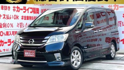 SERENA　セレナ　ハイウェイスター　S-HYBRID　エアロモード【総合評価優良車】【特別仕様車】＂低価格ハイブリッドミニバン＂月々２万円台～ＯＫ👛純正ＨＤＤナビ🗾ＤＶＤ💿Ｂｌｕｅｔｏｏｔｈ🎶📱📞フルセグＴＶ内蔵型📺総合中映像視聴可能👀アルパインフリップダウンモニター付📺リア空間も退屈無し・充実の１台👀Ｗエアコンタイプでリア空調も温度操作ＯＫ👆🚪ウォークスルーで車内の行き来自由自在💺リアサイドシェード付・ＵＶ・プライバシーも安心👀高速走行はクルーズコントロール機能にお任せ・楽々運転🎉🚗福岡店専用HPでも在庫確認可能‼✨【carlifegroup.fukuoka.jp/】で検索🕵️‍♂️