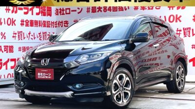 VEZEL　ヴェゼル　ハイブリッドZ【総合評価優良車】　✨上級グレード✨大人気のコンパクトSUV再入庫🌈月々3万円台～OK😲純正インターナビ🗾ＤＶＤ💿🎵Ｂｌｕｅｔｏｏｔｈ🎶📱📞フルセグＴＶ内臓型📺ＵＳＢ・ＨＤＭＩ入力ポート装備📴高速走行も快適なETC＆クルーズコントロール🌈２眼LEDヘッドライト&ＬＥＤフォグランプで夜間の視野性も抜群💡車検２年付🌈🚗福岡店専用HPでも在庫確認可能‼✨ 【carlifegroup.fukuoka.jp/】で検索🕵️‍♂️