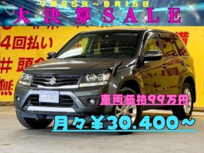 ESCUDO　エスクード　XG　【4WD】【総合評価優良車】‘‘本格的な四輪駆動のスズキのSUV車‘‘☆彡　✨🌈嬉しい車検２年付き🌈　😊👌納車時新品タイヤ４本装着✨フロントガラスガラスヒーター・ミラーヒーター・シートヒーター機能搭載で寒い地域にお住まい方にオススメです❄☃❗❗　🎶社外ナビ搭載😁👍地デジフルセグTV❗❗クルーズコントロール機能で高速道路の長距離ドライブも楽々🚗🌛TOKYO店専用HPにて更新中❗ carlifegroup.tokyo.jpで検索🕵️‍♂️🌛《1年保証》