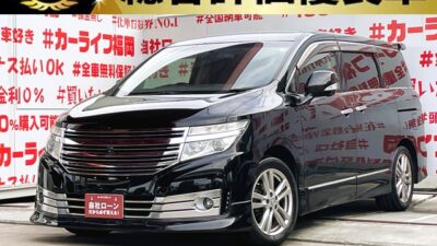 ELGRAND エルグランド　ライダー　黒本革シート仕様パワーシート【総合評価優良車】【特別仕様車】＂専用エアロバンパー・スポーツマフラー・大型ルーフスポイラー装着車＂フロントハーフスポイラー付🔥純正メーカーナビ🗾ＤＶＤ💿Ｂｌｕｅｔｏｏｔｈ📱🎶フルセグＴＶ内蔵型📺走行中映像視聴可能👀高級感溢れるインパネ内装・黒本革パワーシート装備💺！！パワーゲート機能付で女性でも開け閉め楽々✨７人乗りキャプテンシート・オットマン機能付💎リアプライベートシアターシステム/純正電動フリップダウンモニターで余裕のくつろぎ空間💎アラウンドビューモニターで周囲の安全確認も一目稜線👀スマートルームミラー付で安心・録画機能もＯＫ📹🌈🚗福岡店専用HPでも在庫確認可能‼✨ 【carlifegroup.fukuoka.jp/】で検索🕵️‍♂️