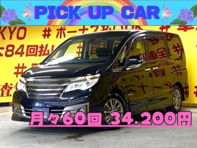 SERENA セレナ ライダー  S-HYBRIDブラックライン【特別仕様車】【後期型】✨ ワンオーナー🎉 純正SDナビ🗾地デジフルセグTV📺DVD📀フリップダウンモニター＋バックカメラ付😄　乗り降りラクラクな両側パワースライドドア🚪　ETC&クルーズコントロール機能つき！　夜間でも明るいHIDヘッドライト＆フォグランプ🔦　🌛TOKYO店専用HPにて更新中❗ carlifegroup.tokyo.jpで検索🕵️‍♂️🌛《1年保証》