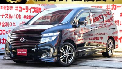 ELGRAND エルグランド　250ハイウェイスターアーバンクロム【総合評価優良車】【特別仕様車】🔥アルパイン８インチＨＤＤナビ🗾ＤＶＤ💿Ｂｌｕｅｔｏｏｔｈ📱🎶フルセグＴＶ内蔵型📺走行中映像視聴可能👀高級感溢れるインパネ内装・ハーフレザーシート装備💺！！両側パワースライドドア機能付で女性でも開け閉め楽々✨７人乗りキャプテンシート・オットマン機能付💎アルパイン１０.２インチフリップダウンモニターでリアのエンタメも充実💎👀納車時新品タイヤ装着🌈車検２年付🚗福岡店専用HPでも在庫確認可能‼✨ 【carlifegroup.fukuoka.jp/】で検索🕵️‍♂️