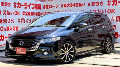 ODYSSEY オデッセイ　M・エアロパッケージ　【ユーザー買取車】　💎純正ハーフエアロ＆社外18インチAW装着💎全周囲カメラ確認・アラウンドビューモニター搭載車📹純正ＨＤＤナビ🗾ＤＶＤ📀フルセグＴＶ📺ＨＩＤヘッドライト＆フォグランプ付で夜間視野確保🔦街乗りに扱いやすい７人乗り車輌🎶納車時新品タイヤ装着🌈車検２年付🚗福岡店専用HPでも在庫確認可能‼✨ 【carlifegroup.fukuoka.jp/】で検索🕵️‍♂️