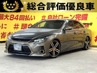MARK X マークX　250Ｇ　リラックスセレクション【総合評価優良車】【カスタム】【GTウィング】ＴＯＹＯＴＡの人気ミドルセダン🚘高級感とスポーツ感を兼ね添えた1台✨G,s仕様エアロ💫４本出しマフラー😁社外リアウィング👌　✨🌈TEIN車高調＆シャレン１９インチAW😮前席パワーシート🌈純正ＳＤナビ🗾ＣＤ💿🎶ワンセグＴＶ📺走行中映像視聴可能🚘✨内外装程度良好✨🌈🚗夜間走行時HIDヘッドライトが明るく照らしてくれます👀【車検2年付】　🌜TOKYO店専用HPにて更新中❗ carlifegroup.tokyo.jpで検索🕵️‍♂️🌛《1年保証付》