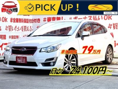 IMPREZA　インプレッサスポーツ　1.6i-S　【後期型】＂上級グレード＂💎ＭＴ免許が無くても乗れるスポーツ車💎🌈軽快な走りをしてくれる楽しい一台✨社外ＳＤナビ🗾ＤＶＤ💿Ｂｌｕｅｔｏｏｔｈ🎶📱📞フルセグＴＶ内蔵型📺走行中映像視聴可能👀ハーフレザーシート💺クルーズコントロール付で高速道路での長距離走行も楽々快適🌈リアシートもフラットになるのでラゲッジスペース大容量🌿明るいＨＩＤヘッドライト＆フォグランプで夜間走行も視野確保🔦納車時新品タイヤ装着🌈車検２年付🌈🚗福岡店専用HPでも在庫確認可能‼✨ 【carlifegroup.fukuoka.jp/】で検索🕵️‍♂️