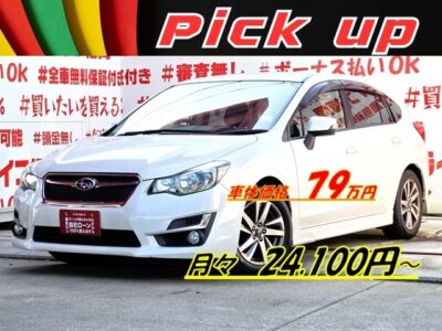 IMPREZA　インプレッサスポーツ　1.6i-S　【後期型】＂上級グレード＂💎ＭＴ免許が無くても乗れるスポーツ車💎🌈軽快な走りをしてくれる楽しい一台✨社外ＳＤナビ🗾ＤＶＤ💿Ｂｌｕｅｔｏｏｔｈ🎶📱📞フルセグＴＶ内蔵型📺走行中映像視聴可能👀ハーフレザーシート💺クルーズコントロール付で高速道路での長距離走行も楽々快適🌈リアシートもフラットになるのでラゲッジスペース大容量🌿明るいＨＩＤヘッドライト＆フォグランプで夜間走行も視野確保🔦納車時新品タイヤ装着🌈車検２年付🌈🚗福岡店専用HPでも在庫確認可能‼✨ 【carlifegroup.fukuoka.jp/】で検索🕵️‍♂️