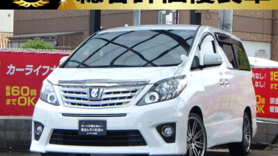 アルファード 240S タイプゴールド 【総合評価優良車】 《特別仕様車グレード》 ~後期型~ ワンランク上の上質感🔱 パワーバックドアやキャプテンシート&オットマンなど装備も大変充実しています✨ 上質なプレミアムレザーを使用した2トーン配色シート💺 Bluetoothオーディオ接続可能の純正HDDナビ🎵 温冷庫付きの純正システムコンソールなど豪華で特別感のあるアルファードです🙌 🌜大阪店専用HPも要チェック❗carlifegroup.jp で検索🕵️♂️ Instagram・Twitter・TikTokも随時更新中❗❗🌛《1年保証付》