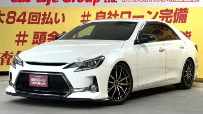 MARK X マークX　250Ｇ　Sパッケージ・リラックスセレクション　当店おススメの1台です✨Gs風前後バンパー+車高調+レグザスフューラー19インチアルミホイールでバッチリ決まったドレスアップセダン😆純正HDＤナビ🗾DVD💿フルセグＴＶ📺Bluetooth機能付き🎶😮前席パワーシート🌈夜間走行時HIDヘッドライトが明るく照らしてくれます😆月々3万円台～😁🌜TOKYO店専用HPにて更新中❗ carlifegroup.tokyo.jpで検索🕵️‍♂️🌛《1年保証付》