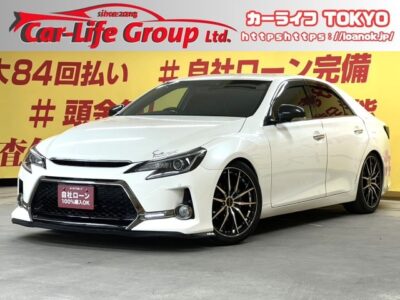MARK X マークX　250Ｇ　Sパッケージ・リラックスセレクション　当店おススメの1台です✨Gs風前後バンパー+車高調+レグザスフューラー19インチアルミホイールでバッチリ決まったドレスアップセダン😆純正HDＤナビ🗾DVD💿フルセグＴＶ📺Bluetooth機能付き🎶😮前席パワーシート🌈夜間走行時HIDヘッドライトが明るく照らしてくれます😆月々3万円台～😁🌜TOKYO店専用HPにて更新中❗ carlifegroup.tokyo.jpで検索🕵️‍♂️🌛《1年保証付》