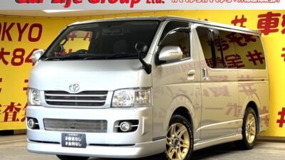 HIACE ハイエース　スーパーGL人気のディーゼル車【2型】【カスタム】✨車検１年付✨　パナソニックHDDナビ🗾　地デジフルセグTV📺ミュージックサーバー🎶Bluetooth📱DVD📀レイズ17インチAW＆車検対応ホワイトレター✨ヴァレンティLEDブラックテール😆両側スライドドア🚪で荷物の出し入れ＆乗り降りラクラク✨　高速道路使用時便利なETC装備👍　夜間走行時でも明るいHIDフォグ付き🔦　🌜TOKYO店専用HPにて更新中❗ carlifegroup.tokyo.jpで検索🕵️‍♂️🌛《1年保証付》