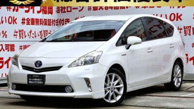 PRIUSα　プリウスα　Ｓツーリングセレクション　【総合評価優良車】💎フロント・リアハーフエアロ付💎カタログ燃費２６．２ｋｍ／Ｌ🍃の大人気ＨＶ車🤩純正ＨＤＤナビ🗾ＤＶＤ💿地デジフルセグＴＶ内蔵型📺Ｂｌｕｅｔｏｏｔｈ🎶📞ＬＥＤヘッドライト＆フォグランプ💡夜間視野性もバッチリ😊車検２年付🚗福岡店専用HPでも在庫確認可能‼✨ 【carlifegroup.fukuoka.jp/】で検索🕵️‍♂️