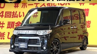 TANTO CUSTOM　タントカスタム　X　【総合評価優良車】【低走行】【カスタム】✨人気の375タントカスタム再入庫✨6万キロ台と低走行な1台です😆💎WORK・PROMISING15インチＡＷ＆車高調+社外センター出しマフラー+装着済💎純正SD🗾CD・DVD💿Bluetooth🎶📱フルセグＴＶ内蔵型📺左側パワースライドドア機能&左センターピラーレス・開閉楽々で便利🚪乗り降りや荷物の出し入れラクラクです👪明るいHIDヘッドライト＆フォグランプで夜間視野性も抜群🌛TOKYO店専用HPにて更新中❗ carlifegroup.tokyo.jpで検索🕵️‍♂️🌛【車検2年付】《1年保証》