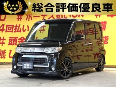 TANTO CUSTOM　タントカスタム　X　【総合評価優良車】【低走行】【カスタム】✨人気の375タントカスタム再入庫✨6万キロ台と低走行な1台です😆💎WORK・PROMISING15インチＡＷ＆車高調+社外センター出しマフラー+装着済💎純正SD🗾CD・DVD💿Bluetooth🎶📱フルセグＴＶ内蔵型📺左側パワースライドドア機能&左センターピラーレス・開閉楽々で便利🚪乗り降りや荷物の出し入れラクラクです👪明るいHIDヘッドライト＆フォグランプで夜間視野性も抜群🌛TOKYO店専用HPにて更新中❗ carlifegroup.tokyo.jpで検索🕵️‍♂️🌛【車検2年付】《1年保証》