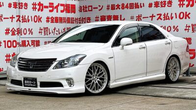 CROWN　クラウン　ハイブリッド　Lパッケージ　【後期型】【カスタム】💎モデリスタハーフ３点エアロ＆ロクサーニ２０インチＡＷ＆車高調ローダウン付💎＂人気のハイブリッドセダン・月々３万円台～ＯＫ😲＂🌈ＦＲ駆動・３，５００ｃｃ　２９６馬力の高出力６気筒＋モーターエンジン😲純正ＨＤＤナビ🗾ＤＶＤ📀Ｂｌｕｅｔｏｏｔｈ📱📞フルセグＴＶ内蔵型📺走行中映像視聴可能💺クルーズコントロー機能能付・楽々の高速運転🚙🌈”車検2年付”🚗福岡店専用HPでも在庫確認可能‼✨ 【carlifegroup.fukuoka.jp/】で検索🕵️‍♂️