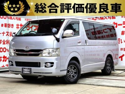 REGIUS ACE　レジアスエース　ロング・スーパーＧＬ　【総合評価優良車】＂２型タイプ＂💎ｗｅｄｓキラーフォース１５インチＡＷ装着済🌞両側スライドドアで荷物の出し入れ＆乗り降りラクラク!🚪アルパイン１０.１インチリアモニター付でリアのエンタメも充実👀✨純正ＤＶＤナビ🗾ＤＶＤ💿１セグＴＶ内蔵型📺走行中映像視聴可能👀ＥＴＣで高速道路も楽々快適🌈納車時新品タイヤ装着✨🚗福岡店専用HPでも在庫確認可能‼✨ 【carlifegroup.fukuoka.jp/】で検索🕵️‍♂️