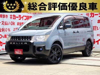 DELICA　デリカD5　エクシード　【カスタム】【特別仕様車】【総合評価優良車】　💎純正バンパープロテクター装着済💎オールペン済みのグレーカラー塗装💎両側スライドドア・左側パワースライドドア付で乗り降り楽々快適🚪高速走行はクルーズコントロールで楽々運転🏁純正ＨＤＤナビ🗾ＤＶＤ💿車検２年付🚗福岡店専用HPでも在庫確認可能‼✨【carlifegroup.fukuoka.jp/】で検索🕵️‍♂️