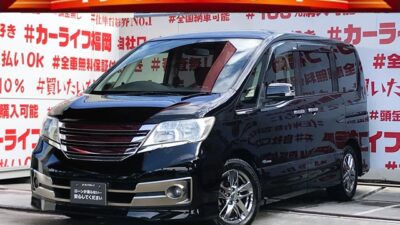 SERENA　セレナ　ライダーブラックラインS-HV【特別仕様車】　”AUTECHがカスタムを施したコンプリートカー再入荷🚗”ご家族での遠出も楽しい純正SDナビ🗾フルセグTV📺フリップダウンモニター🖥️CD・DVD再生可能📀Wエアコンで後席の空調も快適👌乗り降りラクチン両側電動スライドドア装備‼️クルーズコントロールで高速道路も楽々走行✨車検2年付💎福岡店専用HPでも在庫確認可能‼✨ 【carlifegroup.fukuoka.jp/】で検索🕵️‍♂️
