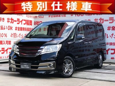 SERENA　セレナ　ライダーブラックラインS-HV【特別仕様車】　”AUTECHがカスタムを施したコンプリートカー再入荷🚗”ご家族での遠出も楽しい純正SDナビ🗾フルセグTV📺フリップダウンモニター🖥️CD・DVD再生可能📀Wエアコンで後席の空調も快適👌乗り降りラクチン両側電動スライドドア装備‼️クルーズコントロールで高速道路も楽々走行✨車検2年付💎福岡店専用HPでも在庫確認可能‼✨ 【carlifegroup.fukuoka.jp/】で検索🕵️‍♂️