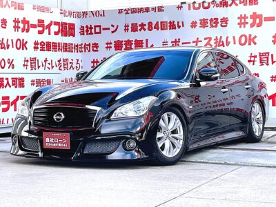 FUGA　フーガ　250GT　タイプP【カスタム】💎上級グレード・内外装程度良好💎月々２万円台～ＯＫ😲🔥大型オプションフロントバンパー＆ＢＬ⚡ＴＺ車高調装着済😲純正マルチナビ🗾Ｂｌｕｅｔｏｏｔｈ📱🎶フルセグＴＶ内臓型📺走行中視聴可👀ゴージャス内装の全席本革パワーシート💺全席シートヒーター💺前席シートエアコン装備🌀リア・ワイトレ装着で純正ＡＷでもバッチリツラ決まり🚗納車時新品タイヤ装着🎉車検２年付🌈🚗福岡店専用HPでも在庫確認可能‼✨ 【carlifegroup.fukuoka.jp/】で検索🕵️‍♂️