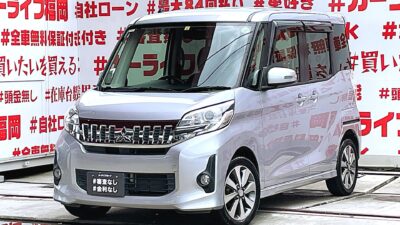 EK SPACE　ekスペース　カスタムT＂ターボ車＂💎月々２０，３００円～お支払い可能💎＂両側パワースライドドアー搭載＂オシャレなパネル式オートエアコン🌀純正ＳＤナビ🗾ＤＶＤ📀Ｂｌｕｅｔｏｏｔｈ📞📱フルセグＴＶ内蔵型📺走行中映像視聴可能👀ミラー内蔵バックモニター📹プッシュスタート・スマートキータイプ📶リアもシーリングファン付で夏場も空気循環🌞車検２年付🎉🚗福岡店専用HPでも在庫確認可能‼✨ 【carlifegroup.fukuoka.jp/】で検索🕵️‍♂️