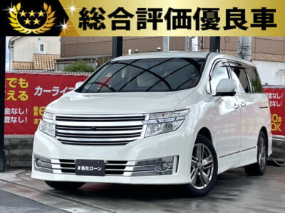 エルグランド　ライダー　白本革シート　マニュアルシート　【総合評価優良車】　《ワンオーナー》　3500㏄🔥　白本革シートの特別仕様車グレード✨　7人乗りtypeのキャプテンシート＆オットマン💺　Bluetoothオーディオ接続可能のナビや後席フリップダウンモニターも搭載📱　全方位を映し出すアラウンドビューモニターで駐停車も安心👏　🌜大阪店専用HPも要チェック❗carlifegroup.jp で検索🕵️‍♂️　Instagram・Twitter・TikTokも随時更新中❗❗🌛《1年保証付》