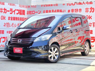 FREED　フリード　Gエアロ ハイウェイエディション　～7人乗りタイプ～　【ユーザー買取車】　社外ナビ🗾フルセグＴＶ📺ＤＶＤ📀安心のバックカメラ付＆前後ドライブレコーダー付📸ウォークスルー可能で大人数でのお出掛けも楽々🗾１，５００ｃｃクラス５ナンバーサイズのハイトコンパクト🚙両側スライドドア＆左側パワースライドドアで小さなお子様の力でも後席の乗り降り楽々です🤱明るいＨＩＤヘッドライトタイプ💡車検2年付🌈🚗福岡店専用HPでも在庫確認可能‼✨ 【carlifegroup.fukuoka.jp/】で検索🕵️‍♂️