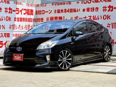 PRIUS　プリウス　S【後期型】【カスタム】【ユーザー買取車】　💎社外１８インチＡＷ＆新品車高調ローダウン＆モデリスタＦ/Ｒハーフエアロ装着済💎🍃低燃費🍃Ｅｃｏ・ＪＣ０８モード・カタログ燃費３０．４ｋｍ／Ｌ🍃😲イクリプスＳＤナビ🗾ＤＶＤ💿Ｂｌｕｅｔｏｏｔｈ🎶📱📞フルセグＴＶ内蔵型📺走行中映像視聴可能👀🚗福岡店専用HPでも在庫確認可能‼✨ 【carlifegroup.fukuoka.jp/】で検索🕵️‍♂️