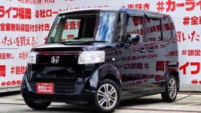 N-BOX　G 　【ユーザー買取車】💎人気車種Nシリーズ・ハイトワゴン＆月々１２，６００円～の低価格車両💎社外ナビ🗾ＤＶＤ💿地デジフルセグ📺両側スライドドアで乗り降り楽々🌈🍃カタログ燃費ＪＣ０８モード２４．２ｋｍ／Ｌの低燃費🍃納車時新品タイヤ装着🚗福岡店専用HPでも在庫確認可能‼✨【carlifegroup.fukuoka.jp/】で検索🕵️‍♂️