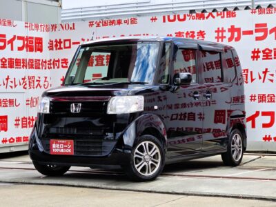 N-BOX　G 　【ユーザー買取車】💎人気車種Nシリーズ・ハイトワゴン＆月々１２，６００円～の低価格車両💎社外ナビ🗾ＤＶＤ💿地デジフルセグ📺両側スライドドアで乗り降り楽々🌈🍃カタログ燃費ＪＣ０８モード２４．２ｋｍ／Ｌの低燃費🍃納車時新品タイヤ装着🚗福岡店専用HPでも在庫確認可能‼✨【carlifegroup.fukuoka.jp/】で検索🕵️‍♂️