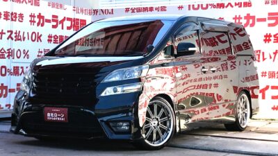 VELLFIRE　ヴェルファイア　2.4Z【カスタム】💎カスタム・ヴェルファイア再入荷💎社外スポイラー・TEIN車高調ローダウン・20インチAWでシブくきまっています✨アルパインメモリーナビ🗾フリップダウンモニター付き🖥️両側パワースライドドア装備🌈街乗りから行楽まで楽しんでください😊車検2年付🚗福岡店専用HPでも在庫確認可能‼✨ 【carlifegroup.fukuoka.jp/】で検索🕵️‍♂️