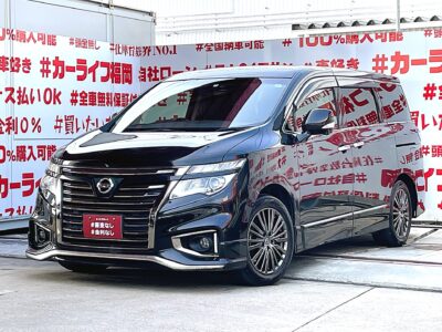ELGRAND エルグランド　250ハイウェイスターS　アーバンクロム＂後期型＂💎ワンオーナー車💎大型フロントグリル＆シグネチャーＬＥＤポジションランプ採用・純正フロントハーフスポイラー付😛🌞純正ＨＤＤマルチナビ🗾ＤＶＤ💿Ｂｌｕｅｔｏｏｔｈ🎶📞フルセグＴＶ内蔵型📺🎶両側パワースライドドアー🌞サイドサンシェード付きでＵＶ😎プライバシーもＯＫ✨７人乗りキャプテンシートタイプ・オットマン付💎ハーフレザーシート💺で更に高級感を演出💺車庫入れもアラウンドビューモニターで簡単駐車🔧🌈ドライブレコーダー付きで安心録画ＯＫ🎥月々４万円台～ＯＫ🌈車検２年付🚗福岡店専用HPでも在庫確認可能‼✨ 【carlifegroup.fukuoka.jp/】で検索🕵️‍♂️